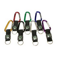 Large Size 8 Cm Carabiner with Strap/ Compass and Split Key Ring